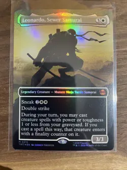 Leonardo, Sewer Samurai (Borderless) Teenage Mutant Ninja Turtles Foil 0215 MTG - Image 1