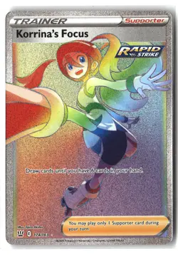 Korrina's Focus ⭐ 174/163 Holo Rare Rainbow Battle Styles 2021 Pokemon NM - Image 1