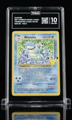 2021 Pokemon Celebrations Blastoise TAG 10 Classic Collection 2/102 - Image 1