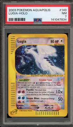 Pokemon Lugia Aquapolis Crystal Holo Secret Rare #149 PSA 7 - Image 1