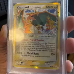 2006 Pokemon EX Crystal Guardians Charizard Reverse Holo 4/100 PSA 1 - Image 4