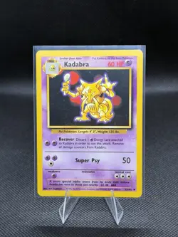 Pokemon TCG Base Set Kadabra #32/102 Unlimited Uncommon Vintage 1999 LP - Image 1