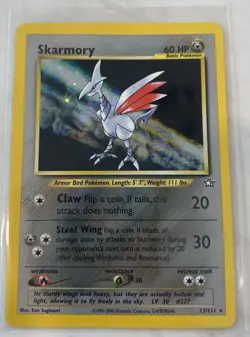 Raw Vintage Pokemon TCG Skarmory 13/111 Neo Genesis Holo - Image 1