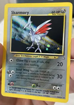 Raw Vintage Pokemon TCG Skarmory 13/111 Neo Genesis Holo - Image 3