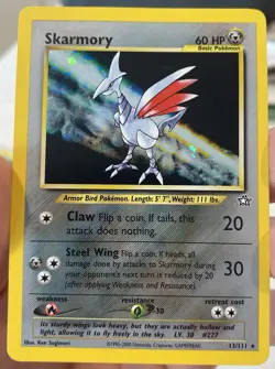 Raw Vintage Pokemon TCG Skarmory 13/111 Neo Genesis Holo - Image 4