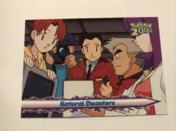Natural Disasters Professor Oak #37 Pokemon the Movie 2000 Topps Blue Logo - Image 1