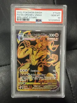 ‘22 Pokemon SWSH FA/SS Urshifu Vmax Brilliant Stars #TG29 PSA Gem Mt 10 - Image 1
