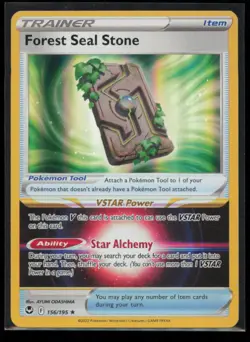 Forest Seal Stone 156/195 Pokemon Silver Tempest Rare Near Mint Holo - Image 1