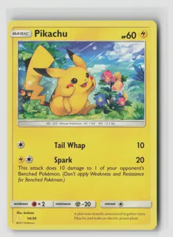 PIKACHU #14/30 SM TRAINER KIT LYCANROC & ALOLAN RAICHU POKEMON TCG NM - Image 1