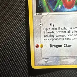 2004 Pokemon TCG Rayquaza 3/17 Rare Holo POP Series 1 LP Vintage - Image 4