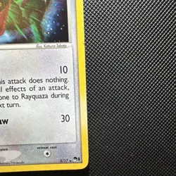 2004 Pokemon TCG Rayquaza 3/17 Rare Holo POP Series 1 LP Vintage - Image 5