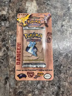 Pokemon TCG Fossil Booster Pack Lapras Art Sealed 1999 Wizards of the Coast - Image 1