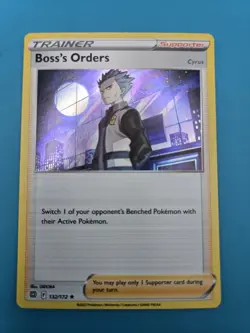 Boss's Orders Pokemon TCG Brilliant Stars Holo Rare 132/172 Nm - Image 1