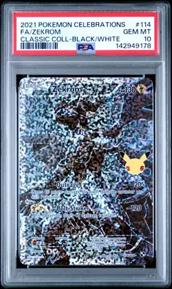 2021 POKEMON CELEBRATIONS CLASSIC COLL #114 FULL ART/ZEKROM PSA 10 - Image 1