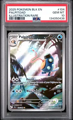 2025 POKEMON BLK EN-BLACK BOLT ILLUSTRATION RARE 104 PALPITOAD PSA 10 GEM MINT - Image 1