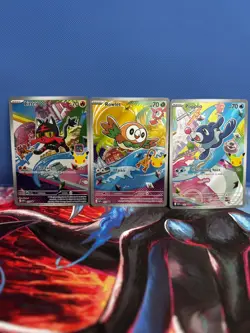 Pokemon 2026 First Partner Illustration Collection Series 1 Promos Set 43-45 #ML - Image 1