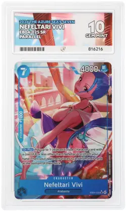 One Piece EN EB04-025 Nefeltari Vivi Parallel SR Ace GEM MT 10 - Image 1