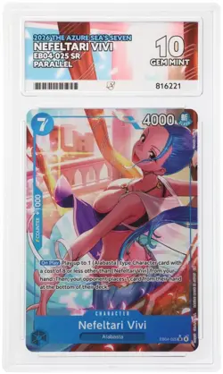 One Piece EN EB04-025 Nefeltari Vivi Parallel SR Ace GEM MT 10 - Image 1