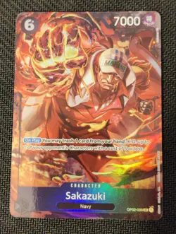One Piece EN OP02-099 Sakazuki SR Alt Art NM-MT - Image 1
