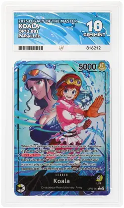 One Piece EN OP12-081 Koala Parallel L Ace GEM MT 10 - Image 1