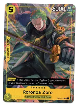One Piece EN OP07-113 Roronoa Zoro UC NM-MT - Image 1