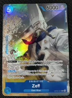 One Piece EN OP03-047 Zeff R Alt Art NM-MT - Image 1