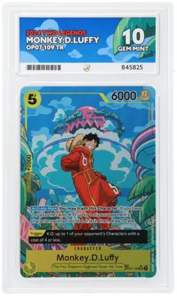 One Piece EN OP07-109 TR Monkey.D.Luffy SR Ace GEM MT 10 - Image 1