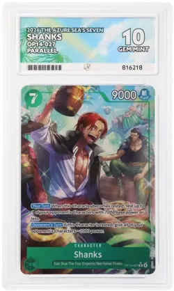 One Piece EN OP14-027 Shanks Parallel R Ace GEM MT 10 - Image 1