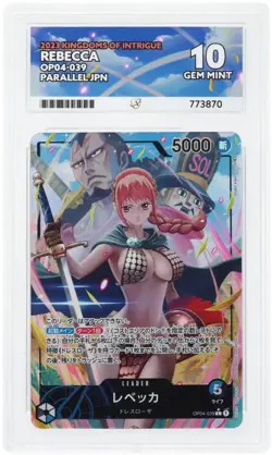 One Piece JP OP04-039 Parallel Rebecca L Ace GEM MT 10 - Image 1