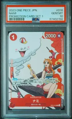 One piece JPN OP01-016 Nami R PSA GEM MT 10 - Image 1