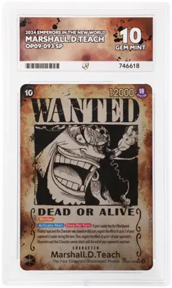 One Piece EN OP09-093 Marshall.D.Teach SP Ace GEM MT 10 - Image 1