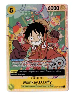 One Piece EN OP07-109 Monkey.D.Luffy SEC NM-MT - Image 1
