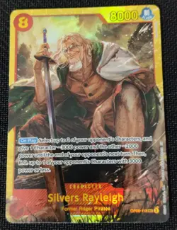 One Piece EN OP08-118 Silvers Rayleigh SEC Alt Art NM-MT - Image 1