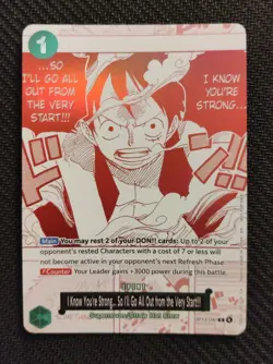 One Piece OP13-040 Treasure Event 'I Know You're Strong' R NM-MT - Image 1