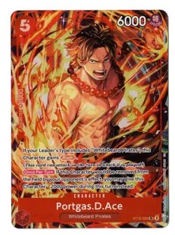One Piece EN Portgas.D.Ace ST15-005 SR NM-MT - Image 1