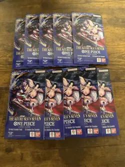 One Piece OP14 The Azure Sea’s Seven Sleeved Booster Pack Lot Of 10 - Image 1