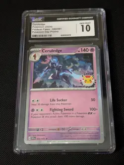 Ceruledge Pokemon Day 2024 Cosmos Holo Card 040/091 CGC Gem Mint 10 - Image 1
