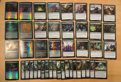 MTG Lot Of 44 Battle For Baldur’s Gate GREEN Cards Including FOILS - Image 1