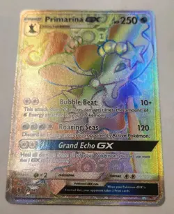 Pokemon Primarina GX Secret Rare Full Art Holo Card SM-Guardians Rising 149/145 - Image 1