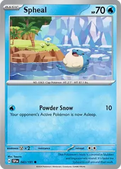 Spheal - SV08: Surging Sparks 043/191 NM English Pokemon Card - Image 1