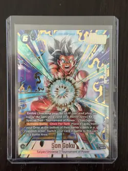 Son Goku FB09-037 Alternate Art Dual Evolution Dragon Ball Card English Fusion - Image 1