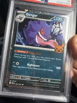 Gengar Trick or Trade 2024 Cosmos Holo Card PSA 10 - Image 4