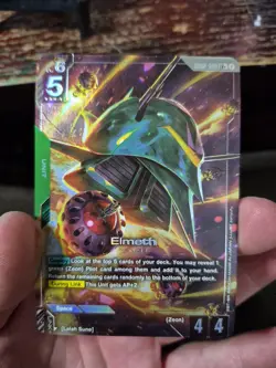 Gundam Card Game Dual Impact GD02 Elmeth GD02-020 LR+ Alt Art Holo Foil Rare - Image 3