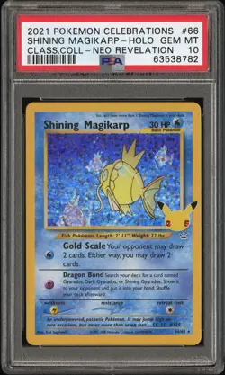🔥 Pokemon Card Shining Magikarp Holo 66 PSA 10 Celebrations Classic Collection - Image 1