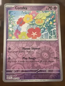 Comfey 063/142 Sv07: Stellar Crown Reverse Holo Pokemon Card - Image 1