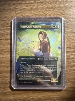 Aerith, Last Ancient (Borderless) (Chocobo Track Foil) Commander: Final Fantasy - Image 1
