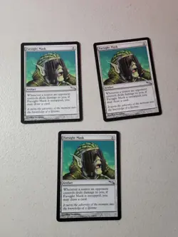3x MAGIC THE GATHERING UNCOMMON MIRRODIN FARSIGHT MASK LIGHTLY PLAYED LP - Image 1