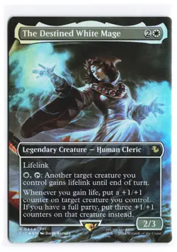 The Destined White Mage Borderless Foil - FIC 0444 NM - MTG Magic - Image 1