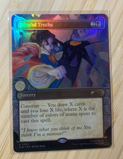 Painful Truths (Rainbow Foil) FANTASTIC Condition - Secret Lair Drop Foil NM MTG - Image 1