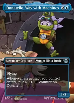 Donatello, Way with Machines - Extended Art TMT NM MTG - Image 1